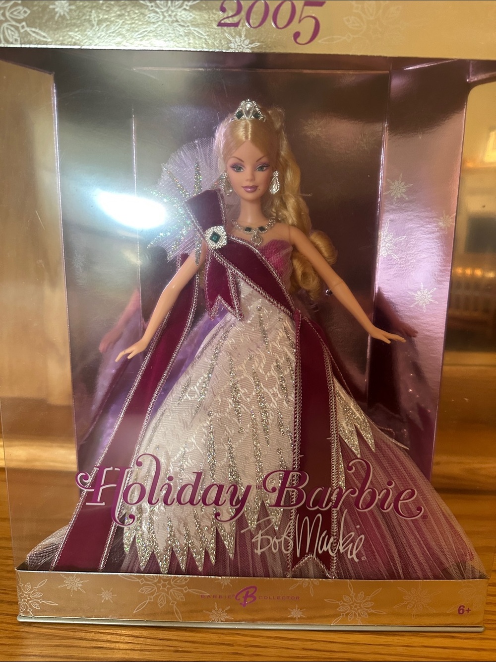Barbie Holiday Doll in Pink, Purple and Silver Gown 2005 Bob Mackie edition